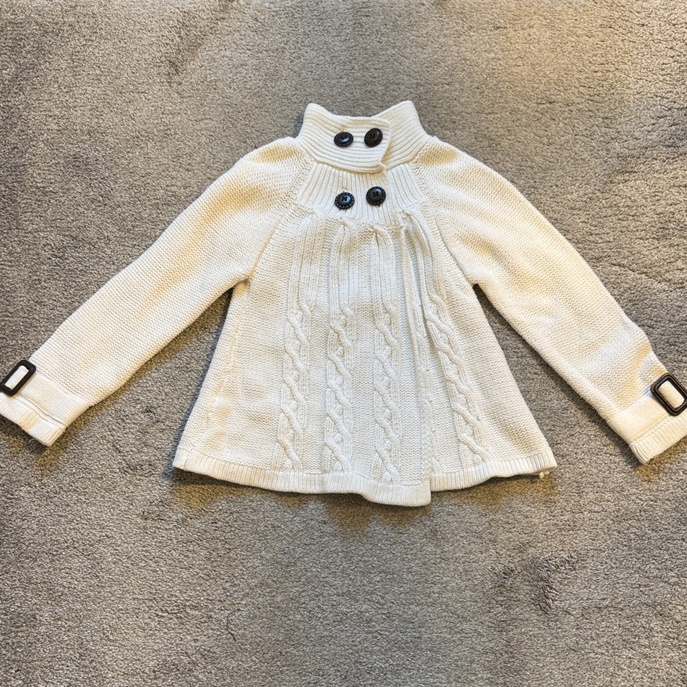 Chic Kids Cream Knit Sweater Jacket